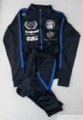 Tyson Fury navy & blue pre-fight tracksuit worn for the Deontay Wilder I