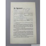 Manchester United Player's Contract for Edie Lewis for season 1955-56