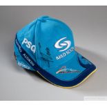 Fernando Alonso signed blue Renault F1 cap