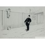 William Leigh Ridgewell (1881-1937), 'The Human Touch' football drawing,