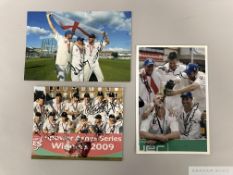 Cricket muti signed glossy photographs,