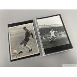 Manchester United b&w press photographs mostly 1960s,