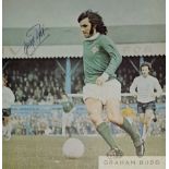 George Best Northern Ireland autographed colour picture removed from an old book,