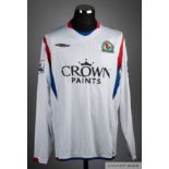 David Dunn signed white No.8 Blackburn Rovers long sleeved shirt 2010-11
