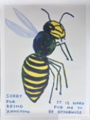 David Shrigley lithograph poster 'Sorry for being annoying', 2021