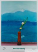 David Hockney OM CH RA 'Mount Fuji and Flowers' poster, 2016