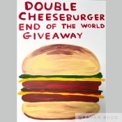 David Shrigley screenprint 'Double Cheeseburger End of the World Giveaway' 2020