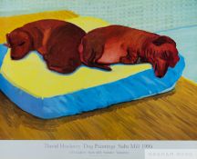 David Hockney OM CH RA 'Dog 38' and 'Dog 43' posters