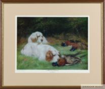 Thomas Heywood 'Clumber Spaniels and Pheasants' limited edition print