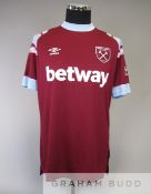 Declan Rice signed claret and blue West Ham United no.41 shirt, season 2022-23