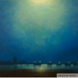Lawrence Coulson 'Moonlight, Thames Barrier', 2014