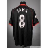 Louis Saha black and red No.8 Fulham short-sleeved shirt, 2003-04