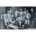 Modern print of a late Victorian Blackburn Rovers Team black and white photograph