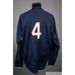 No.4 blue and red Paris Saint Germain long-sleeved shirt