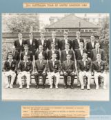 Black and white team photograph of the 25th Australian Cricket tour to England, 1968,