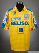 Yellow and blue Sint-Truidense short-sleeved no.30 shirt
