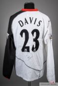 Sean Davis black and white No.23 Fulham long-sleeved shirt, 2003-04