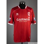 Afonso Alves red No.12 Middlesbrough short sleeved shirt,