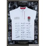 2003 Rugby World Cup modern rugby shirt autographed by the squad