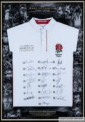 2003 Rugby World Cup modern rugby shirt autographed by the squad