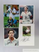 Fourteen signed photographs of Home International Stars and six World Cup Winners