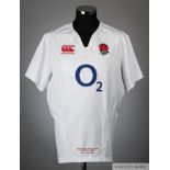 Billy Vunipola white England no.8 shirt v France in the 2015 World Cup Warm-up fixture