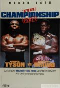 Mike Tyson v. Frank Bruno fight poster
