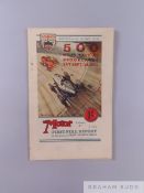 Brooklands British Racing Drivers Club 500 mile race programme September 24th 1932