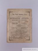 The York Football Club, Athletic Sports programme, 1863