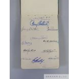An autograph album containing numerous football team, 1940-1960s