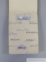 An autograph album containing numerous football team, 1940-1960s