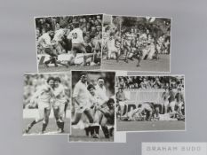 A nice collection of over 50 Rugby Union press photographs from the 1920s to the 1980s