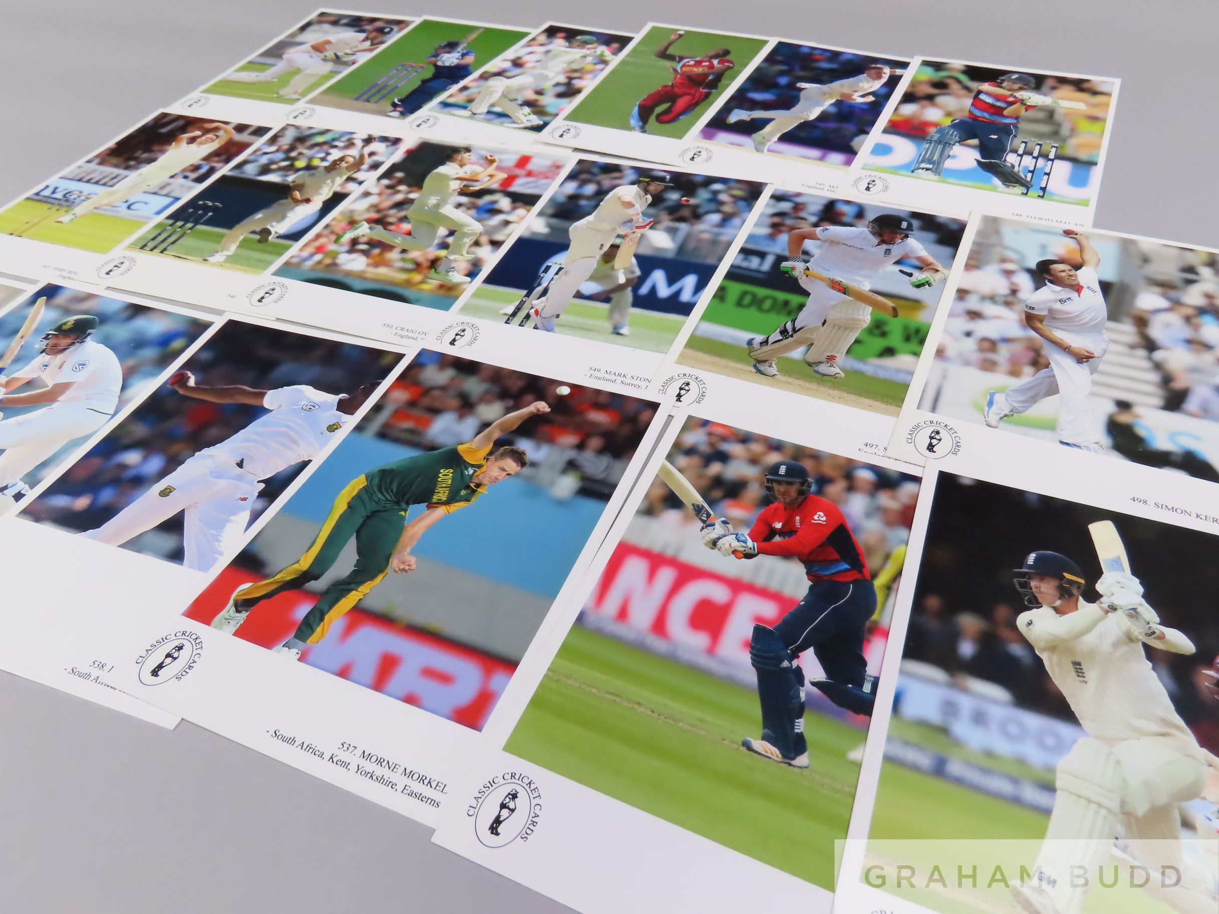 Two sets of the Official collection of International Cricket postcards