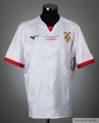 Sione Vailanu white & red Tonga no.8 shirt v French Barbarians, 10th November 2018