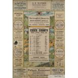 Essex County cricket fixtures season 1928 poster,
