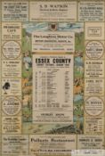 Essex County cricket fixtures season 1928 poster,