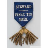 Aston Villa v. Sunderland 1913 F.A.Cup Final stewards badge