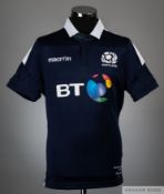 Sean Maitland navy & tartan Scotland no.14 shirt v Argentina, at Murrayfield, 19th November 2016
