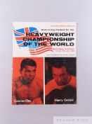 Programme for the Cassius Clay v Henry Cooper fight at Wembley Stadium 18th June 1963