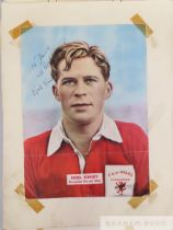 A scrap book featuring a fine selection of football autographs from the 1950s