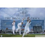 Stuart Broad, The Broad Hat-Trick autographed display