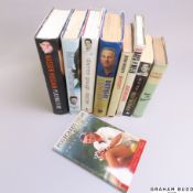 A selection of 27 signed books on cricket
