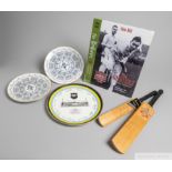 Signed cricket ephemera, Len Hutton’s book Fifty Years in Cricket signed and dedicated