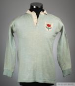 K. M. Ramsay sky blue No.9 New South Wales v. South Africa match worn rugby shirt