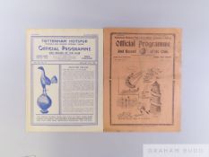 Tottenham Hotspur v. Plymouth Argyle home match programme, 14th April 1933