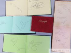 Six cricket autograph books