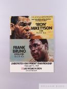 Programme for the Mike Tyson v Frank Bruno fight at the Las Vegas Hilton, February 25th 1989