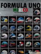 Formula Uno Mexico signed poster, 9th to 12th October 1986,