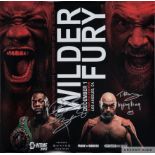 Deontay Wilder v. Tyson Fury signed fight poster
