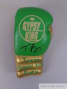 Tyson Fury autographed boxing glove